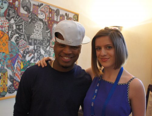Eve-Yasmin Saoud-Easton (Singer & TV Presenter) wearing the camisole from our #Peggy Blouse with Ne-Yo!
